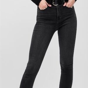 GAP Women's Sky High Rise True Skinny Jeans in Washed Black - 18r/34